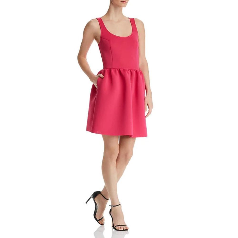 NWT AQUA FIT AND FLARE NEOPRENE MINI DRESS - L